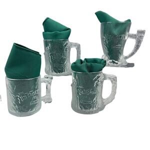 McDonald's Flintstones RocDonald's Glass Mugs 1993 Lot of 4